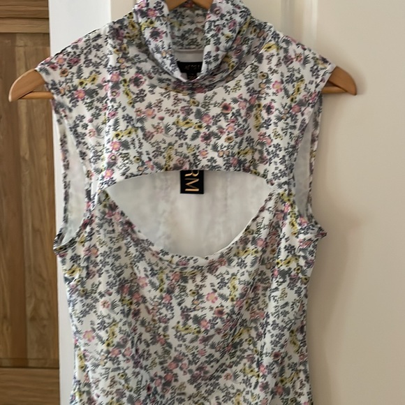 AFRM NWT maci mock neck floral cut out dress - Picture 4 of 16